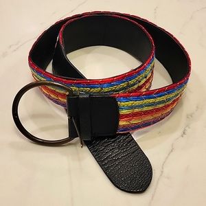 Rainbow multicolored belt by Chico's Size Large